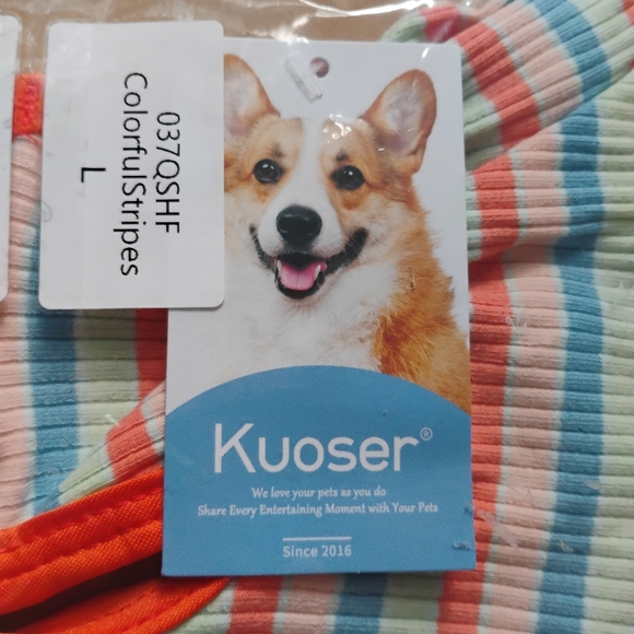 Kuoser Suitical Suit for Dogs & Cats Pet Surgery Recovery Onesie Stripes Large - Picture 4 of 12